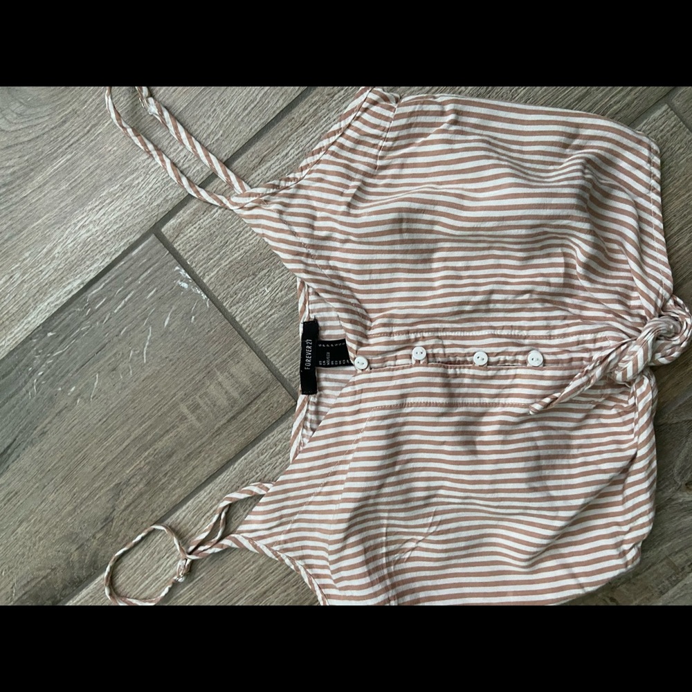forever 21 striped crop top
